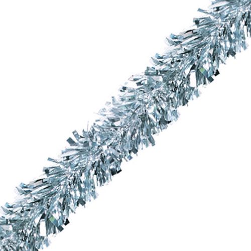 Silver Luxury Tinsel Garland - 6 Ply - 4.6m – Party Packs